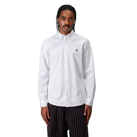 Carhartt WIP L/S Madison Shirt White/Black