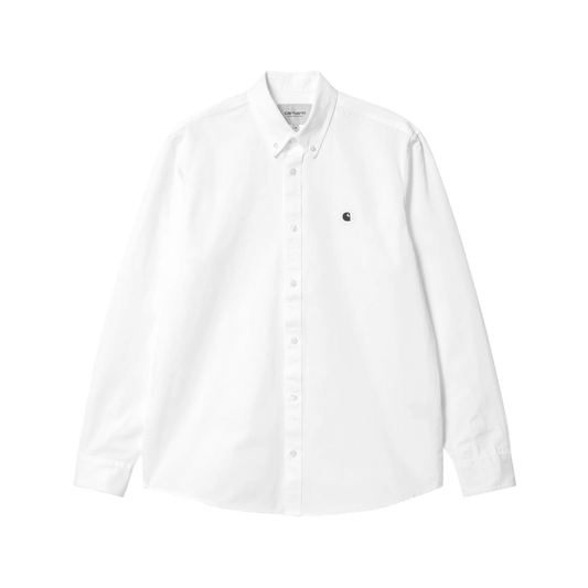 Carhartt WIP L/S Madison Shirt White/Black