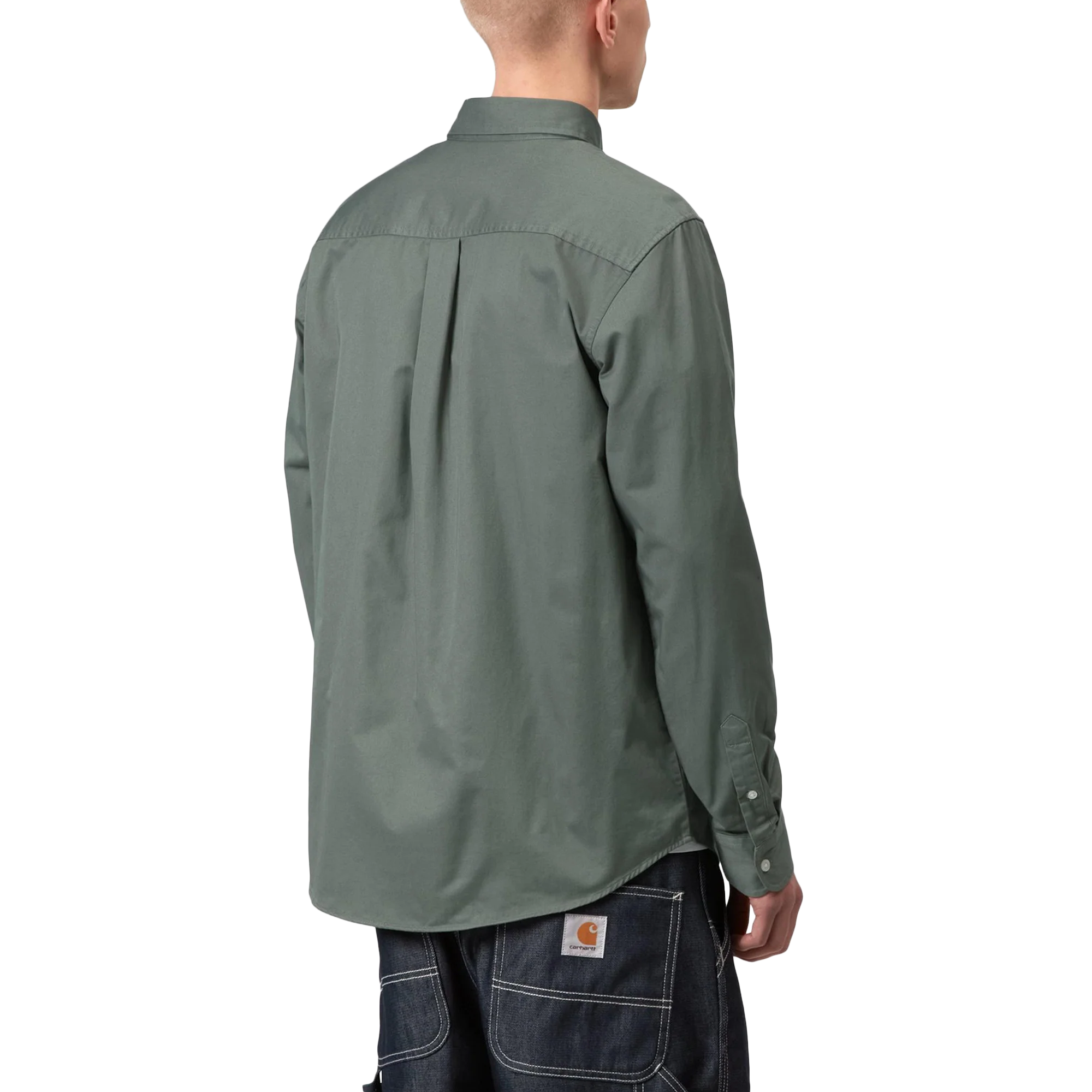 Carhartt WIP L/S Madison Shirt Velvet Green/White