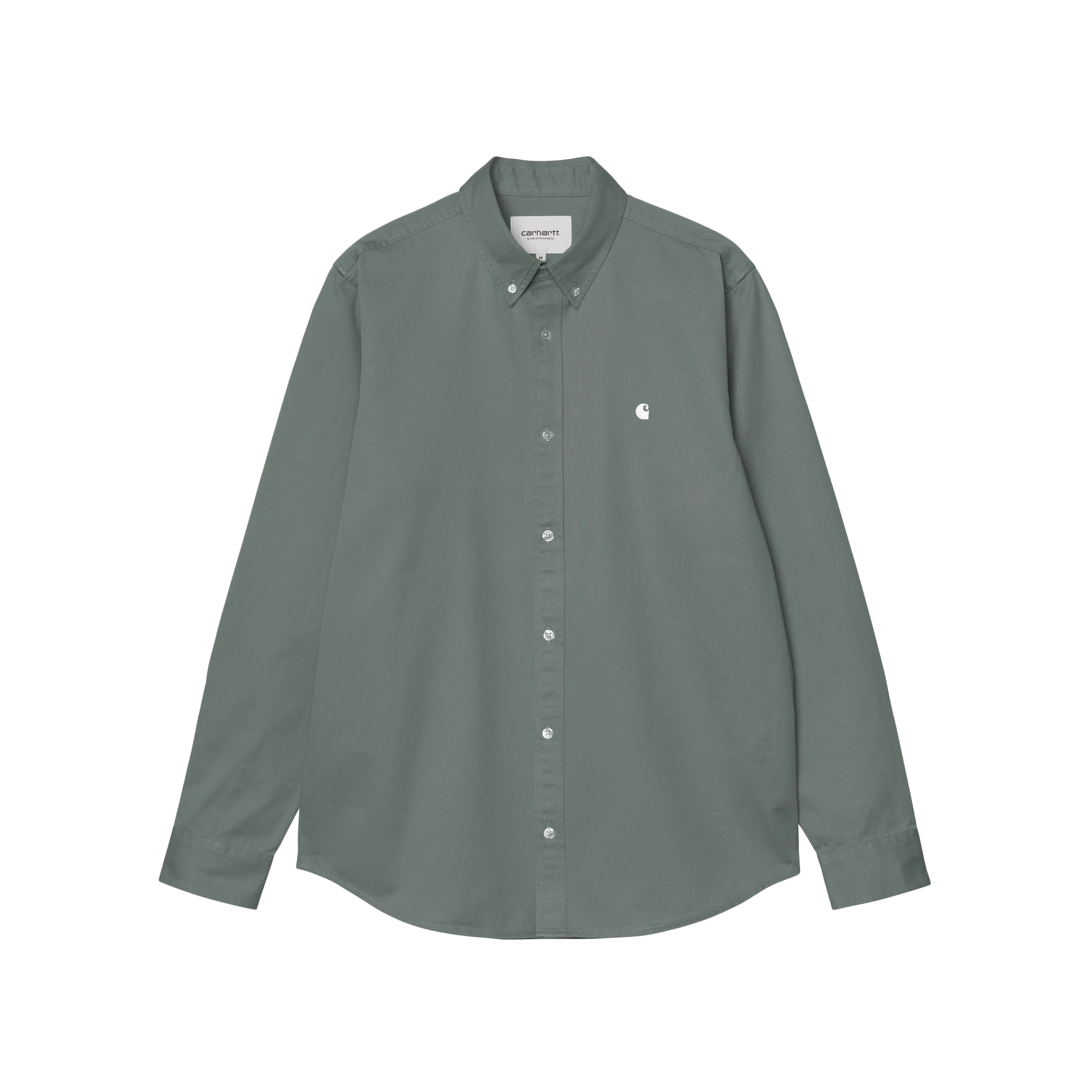 Carhartt WIP L/S Madison Shirt Velvet Green/White