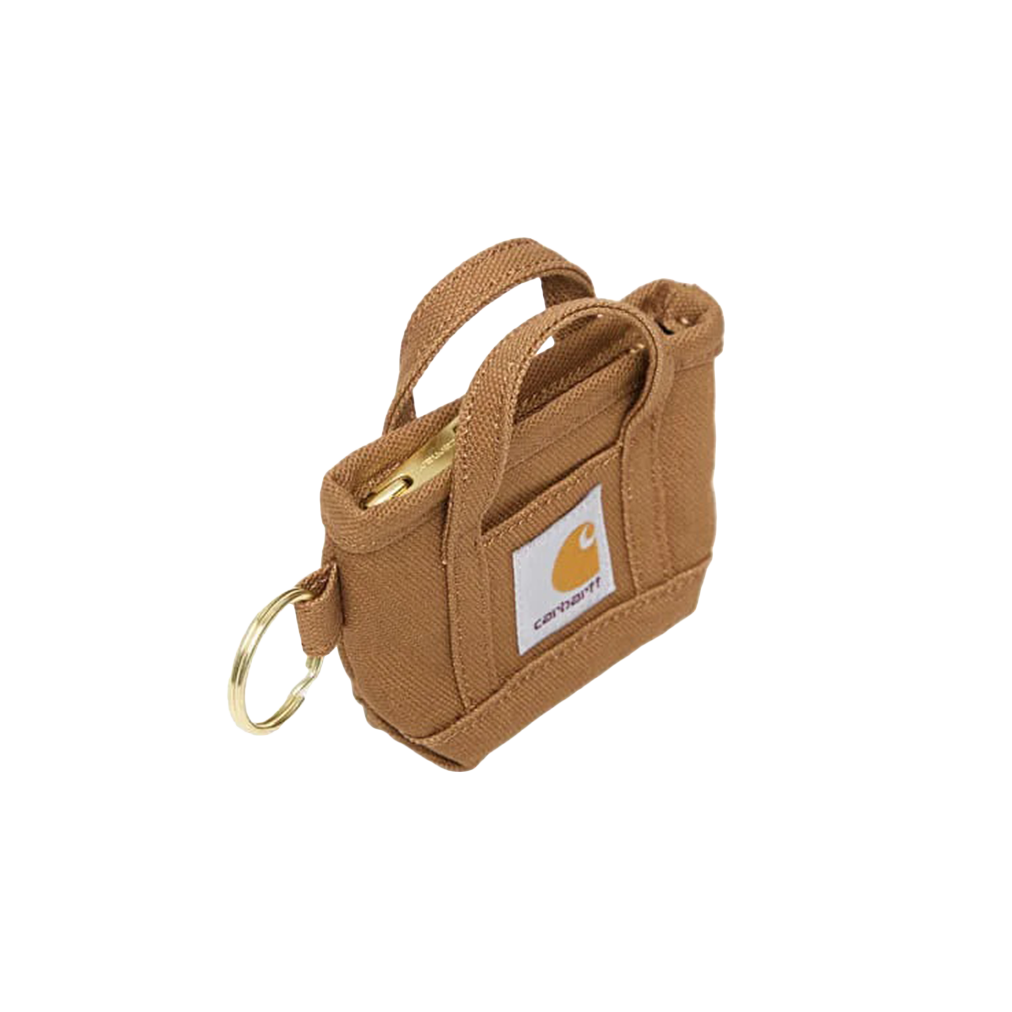 Carhartt WIP Mini Tote Bag Keychain Hamilton Brown