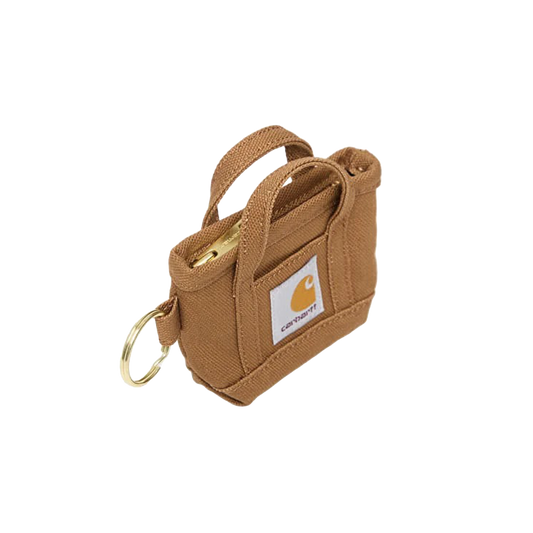 Carhartt WIP Mini Tote Bag Keychain Hamilton Brown