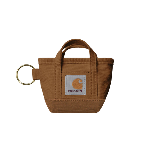 Carhartt WIP Mini Tote Bag Keychain Hamilton Brown