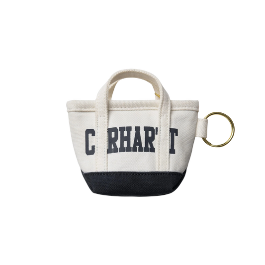 Carhartt WIP Mini Tote Bag Keychain Natural/Blue