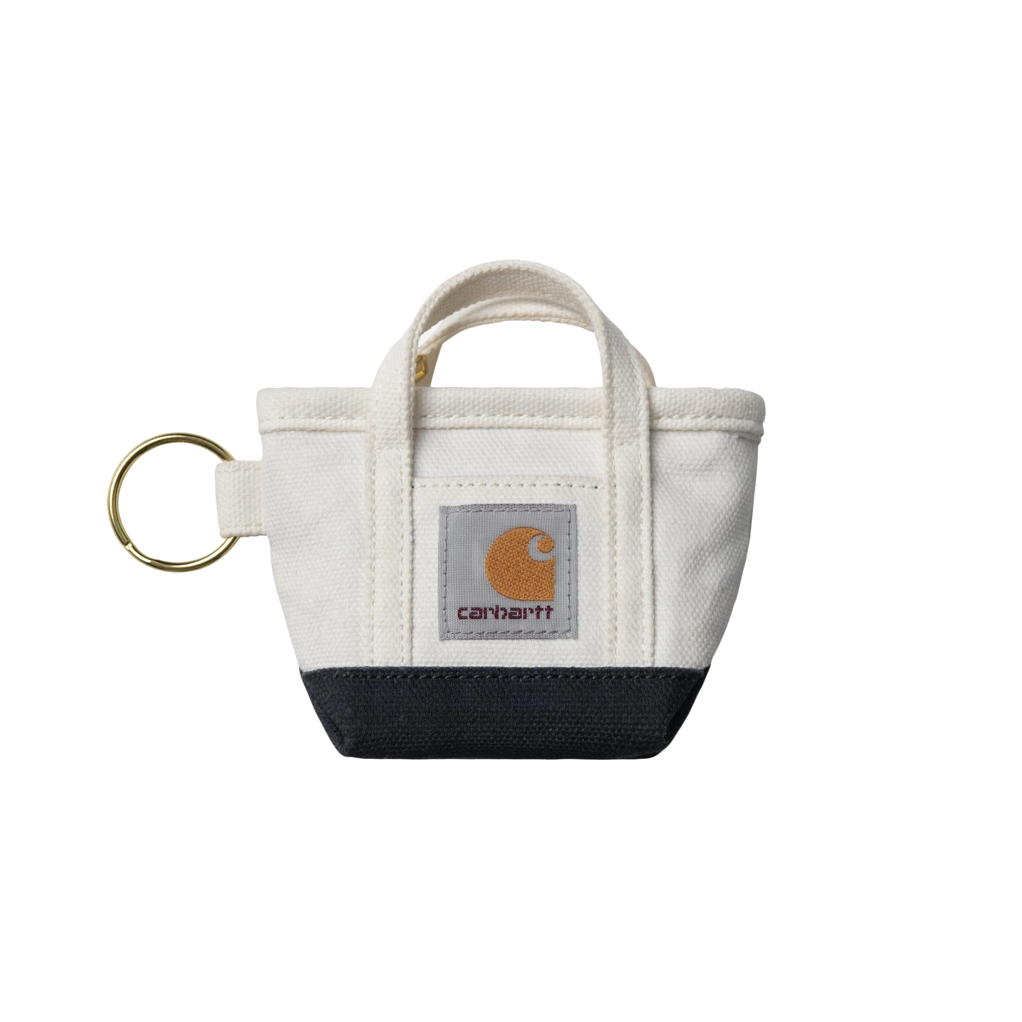 Carhartt WIP Mini Tote Bag Keychain Natural/Blue