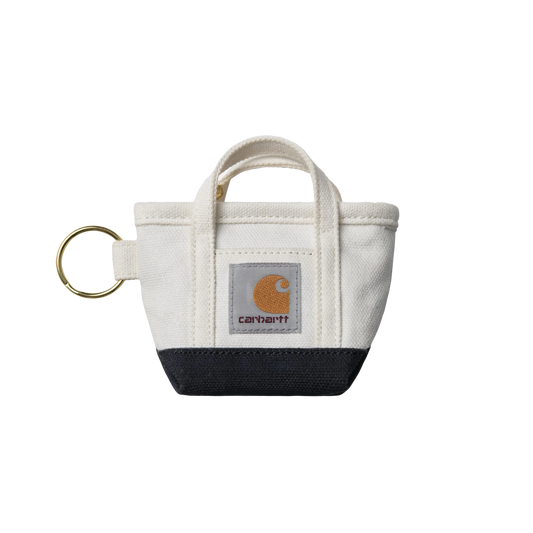 Carhartt WIP Mini Tote Bag Keychain Natural/Blue