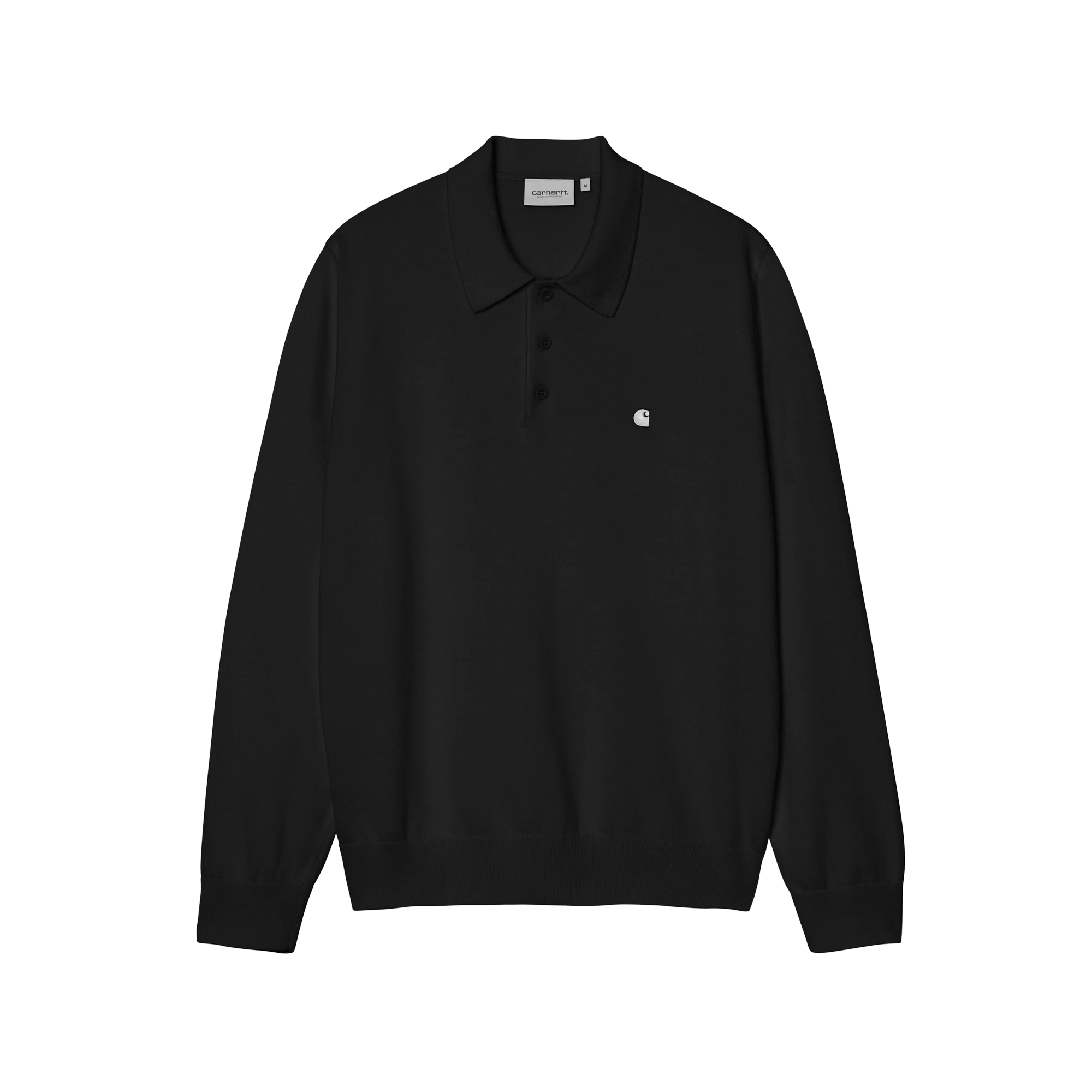 Carhartt WIP L/S Madison Polo Black/White