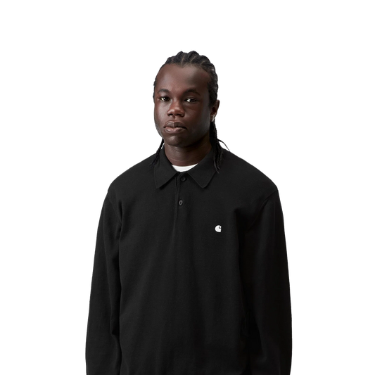 Carhartt WIP L/S Madison Polo Black/White