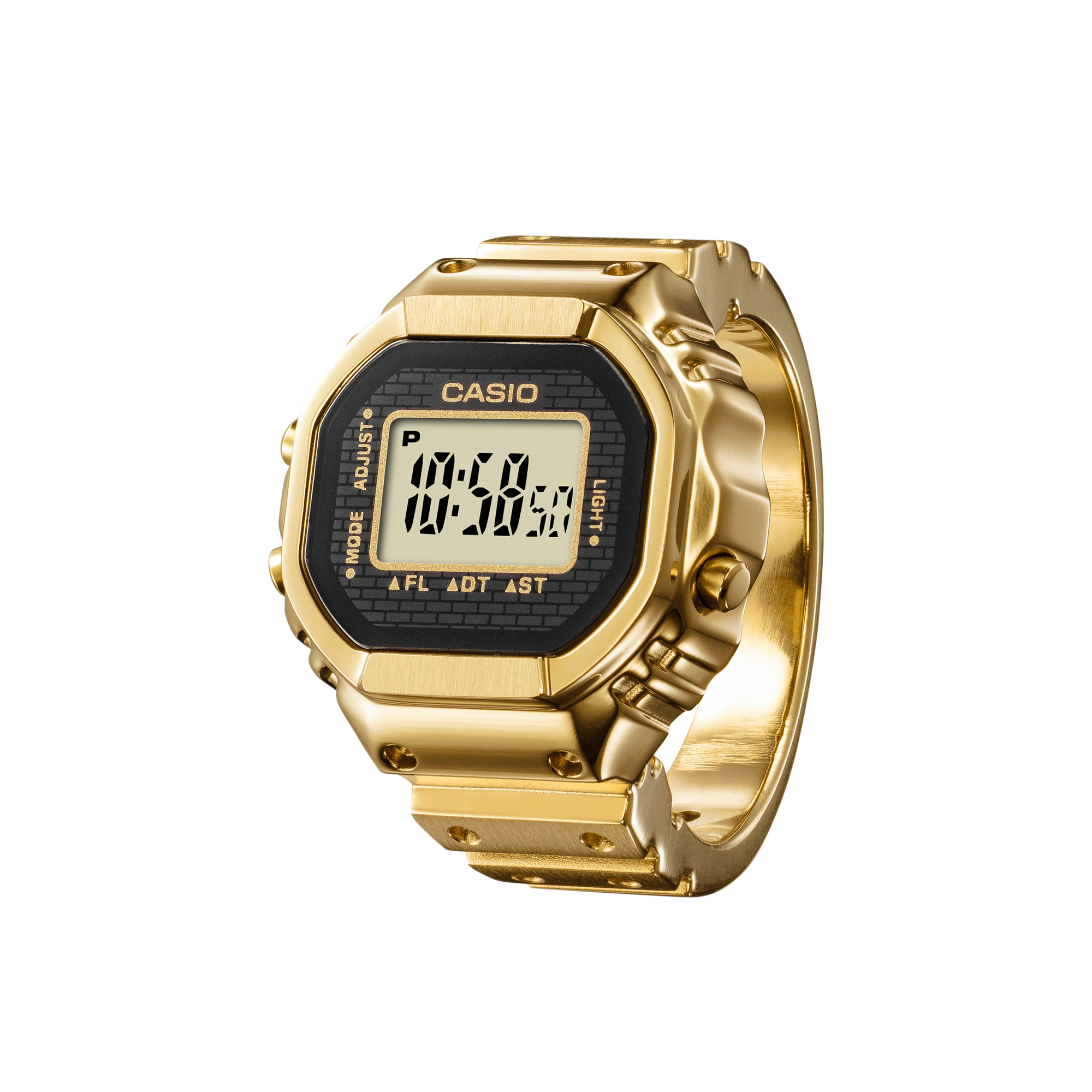 Casio 50th Anniversary Digital Ring Watch Gold CRW-001G