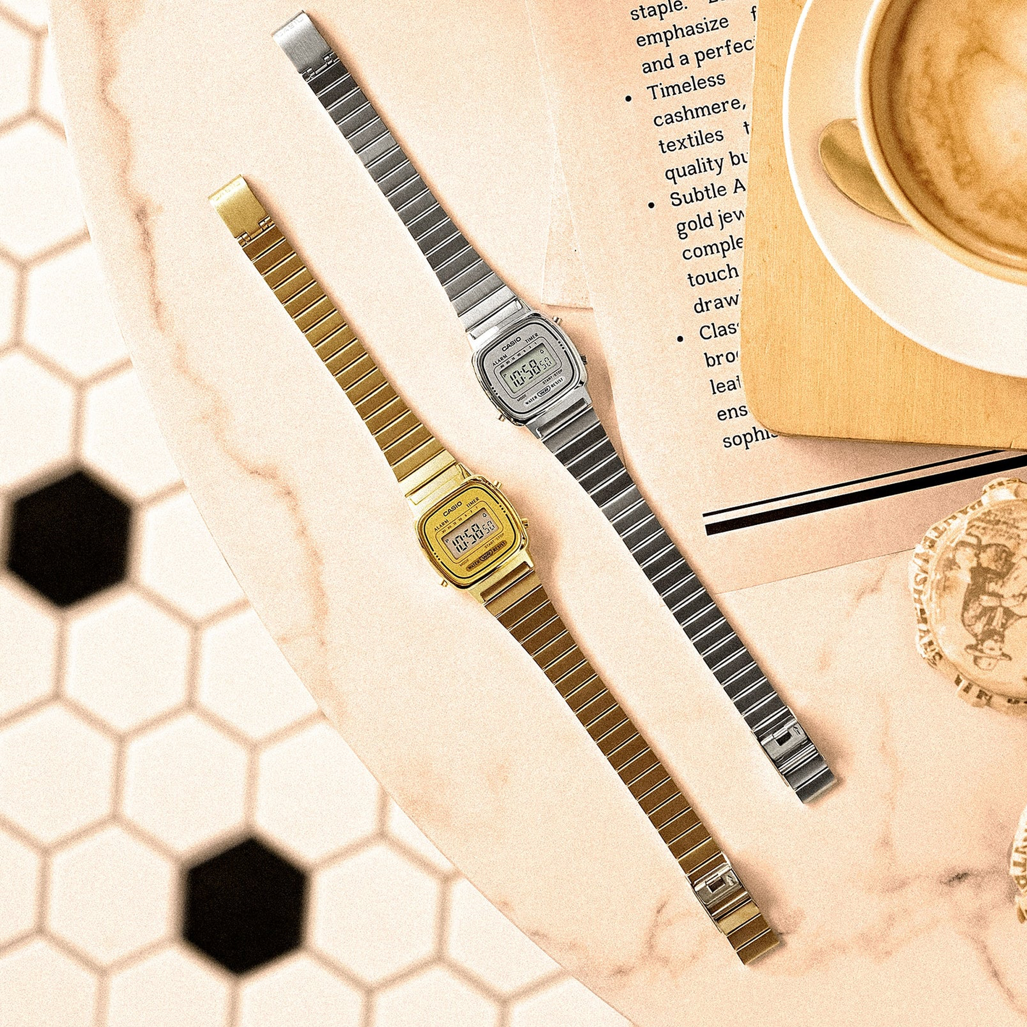 Casio Digital Gold Face LA670WGA-9