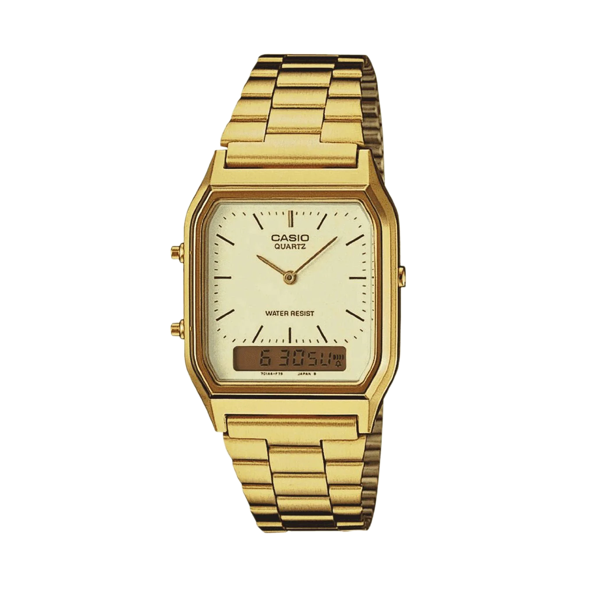 Casio Duo Analogue Digital Goldtone S/Steel AQ230GA-9DS