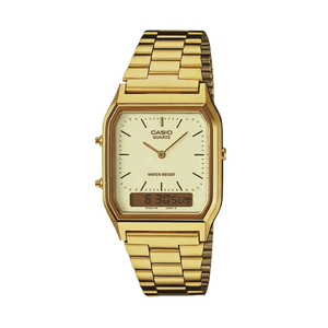 Casio Duo Analogue Digital Goldtone S/Steel AQ230GA-9DS