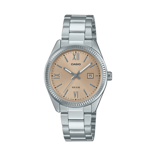 Casio Ladies Analogue Gold Face S/Steel Band LTP1302DD-4A2