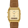 Casio Vintage Analogue Digital Gold Case/Brown  Leather AQ-230EGL-9ADF