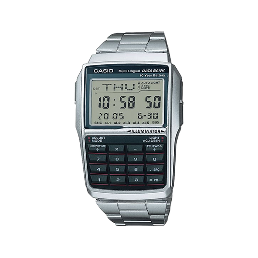 Casio Vintage Digital Databank Calculator Silver DBC32D-1