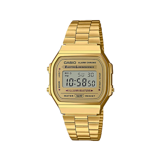 Casio Vintage Digital Illuminator Gold A168WG-9W