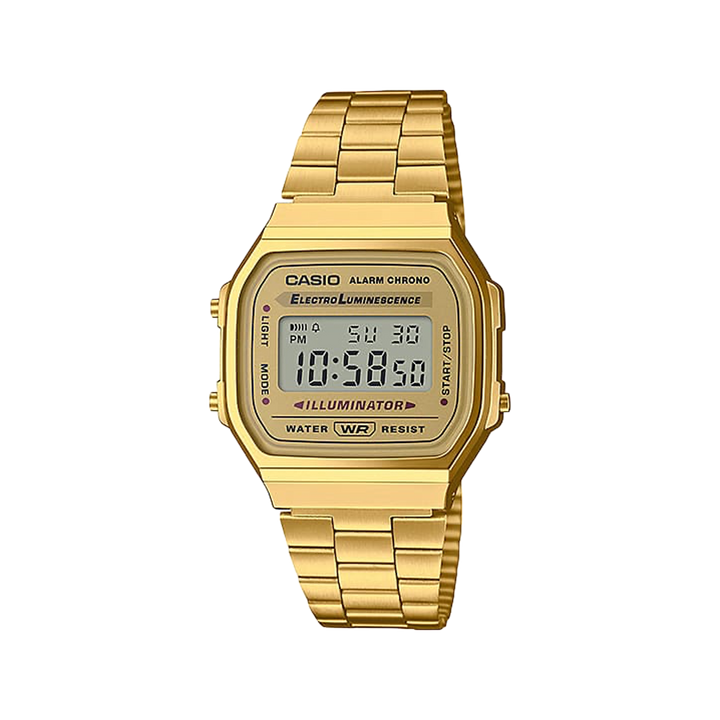 Casio Vintage Digital Illuminator Gold A168WG-9W