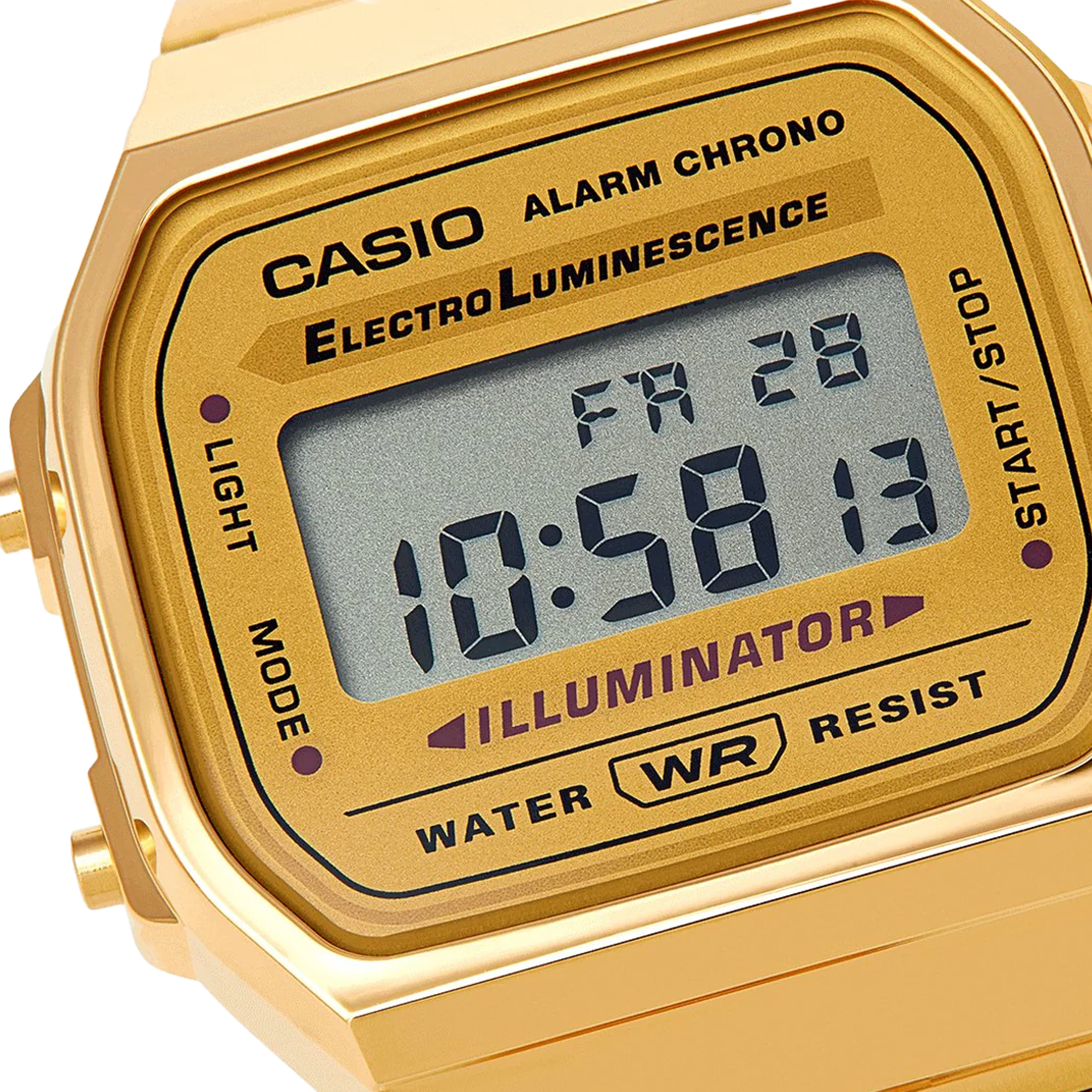 Casio Vintage Digital Illuminator Gold A168WG-9W