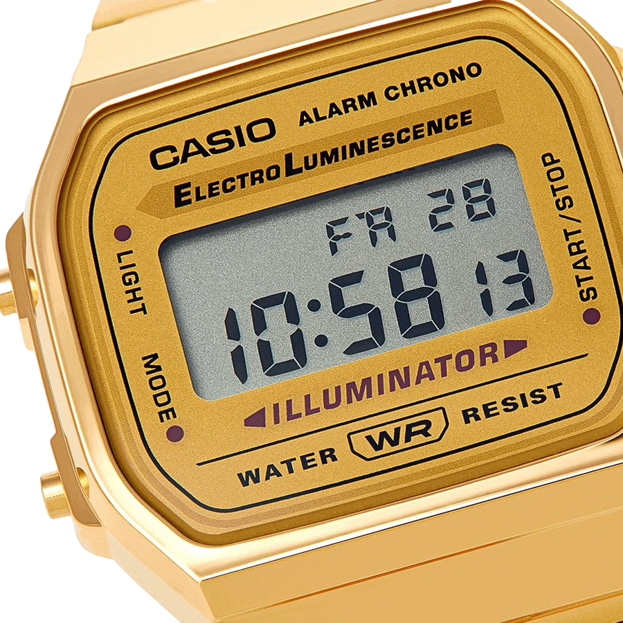 Casio Vintage Digital Illuminator Gold A168WG-9W