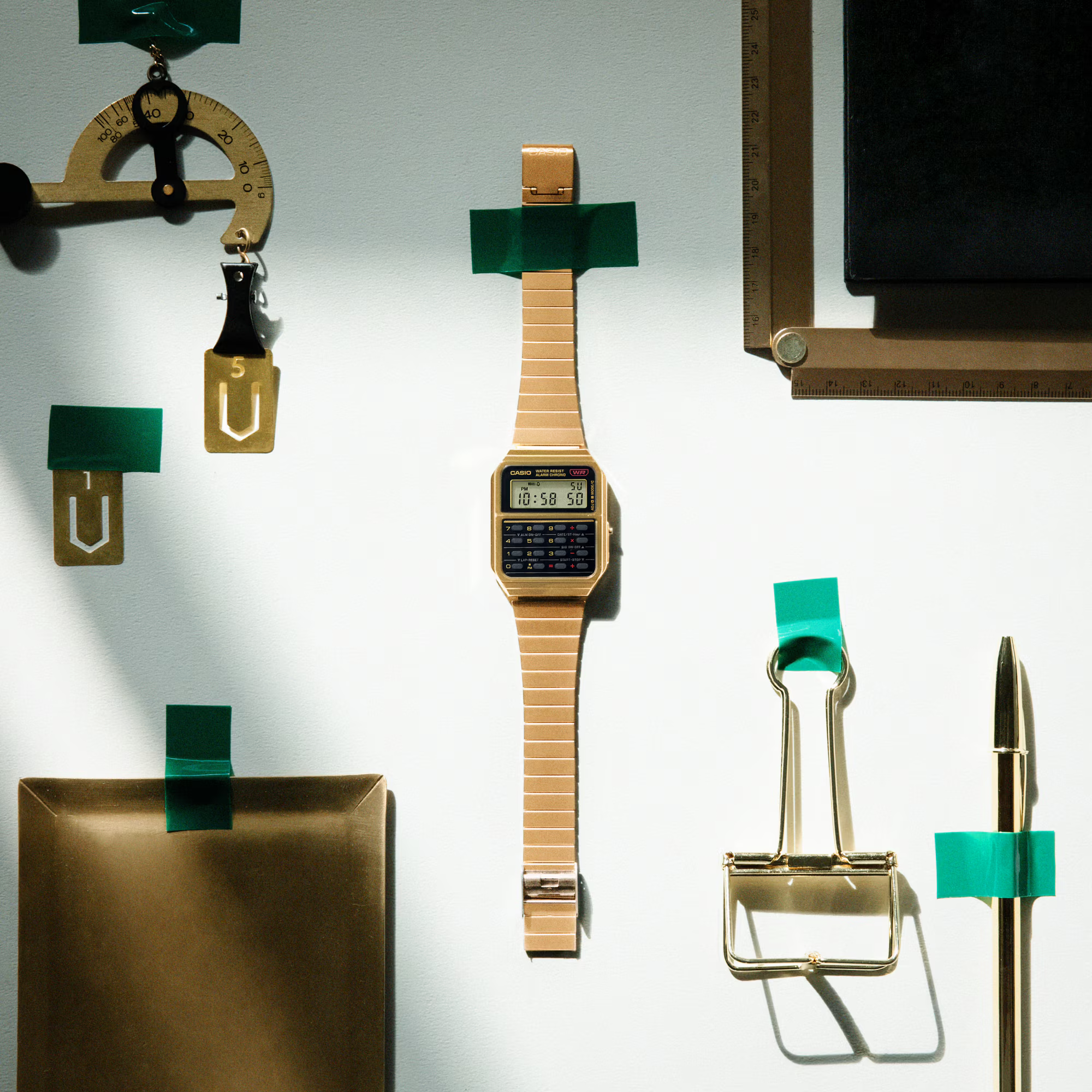 Casio Vintage Digital Metal Calculator Gold CA500WEG-1A