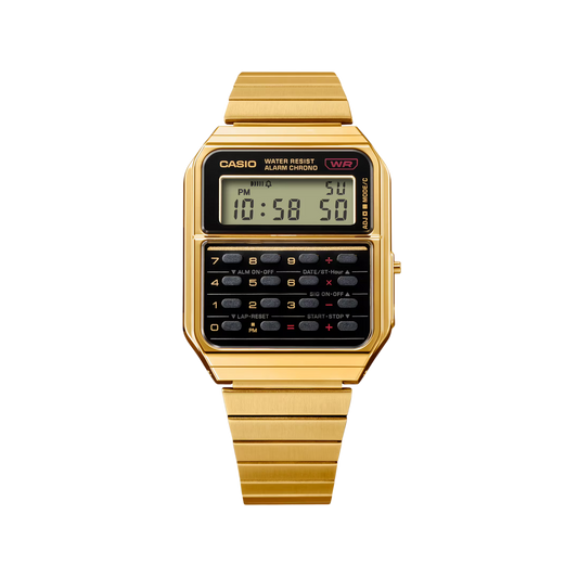 Casio Vintage Digital Metal Calculator Gold CA500WEG-1A