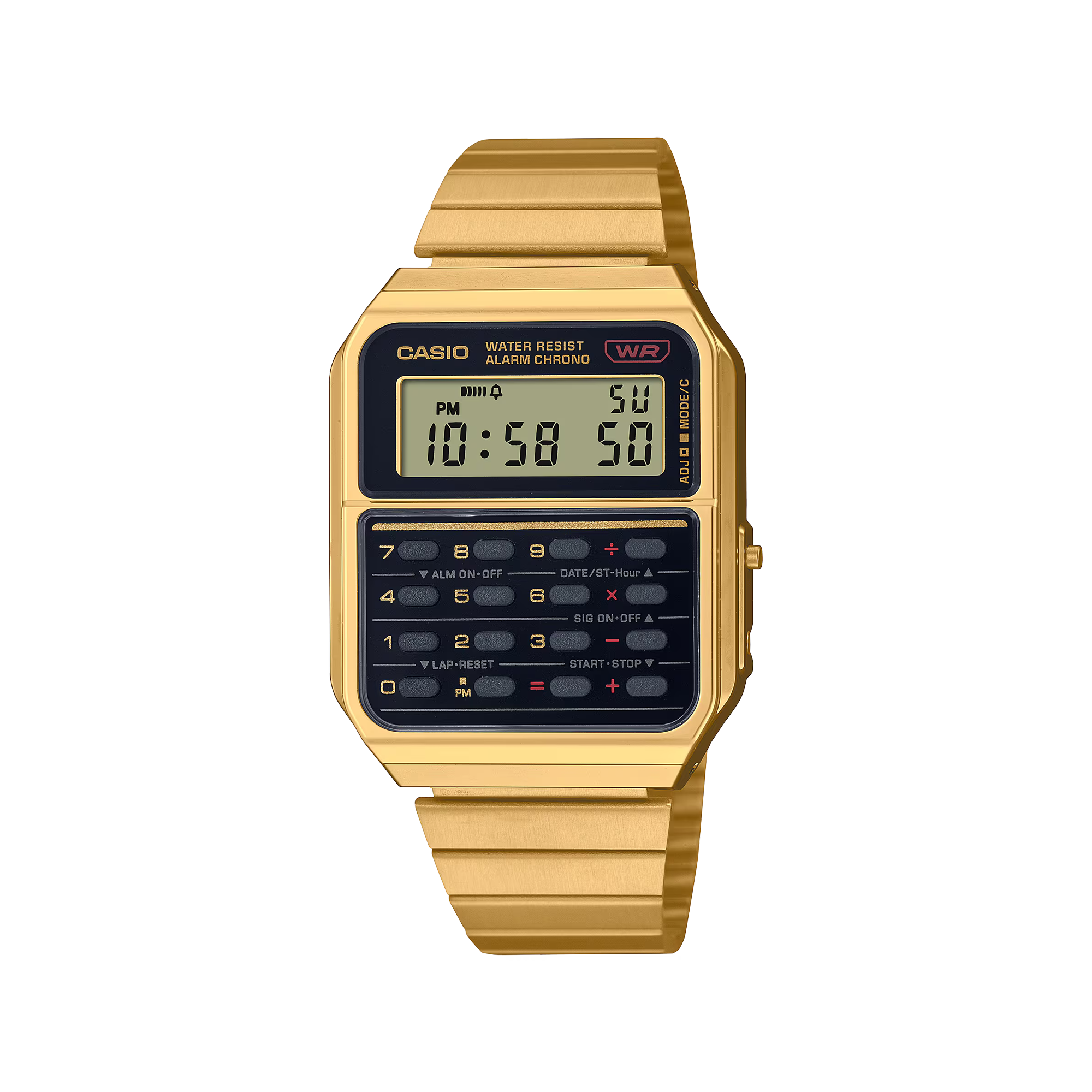 Casio Vintage Digital Metal Calculator Gold CA500WEG-1A