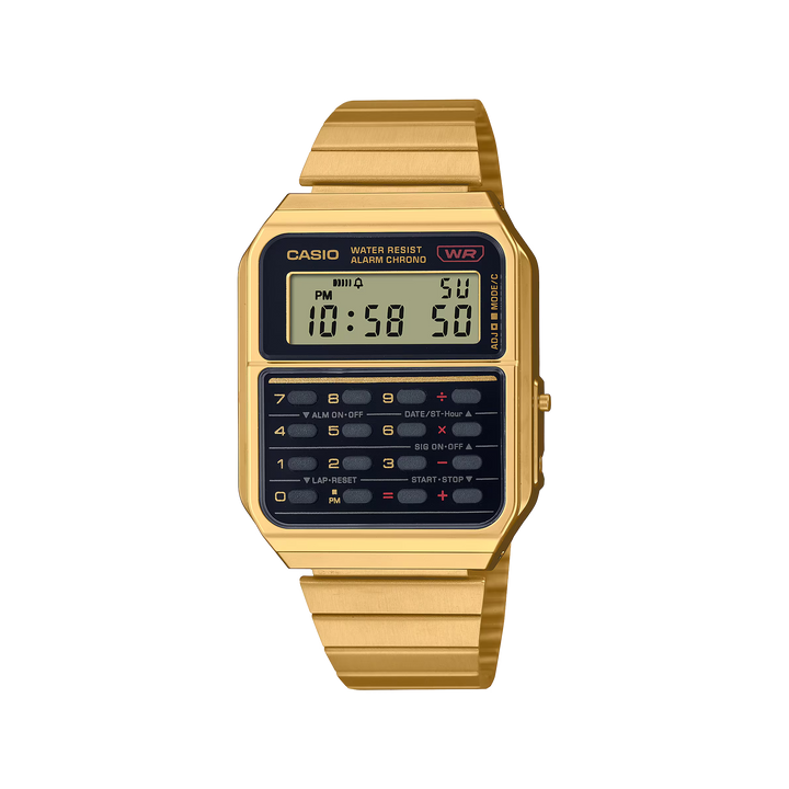 Casio Vintage Digital Metal Calculator Gold CA500WEG-1A