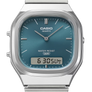 Casio Vintage Retro-Modern Silver Case/Green Dial AQ-240E-3ADF