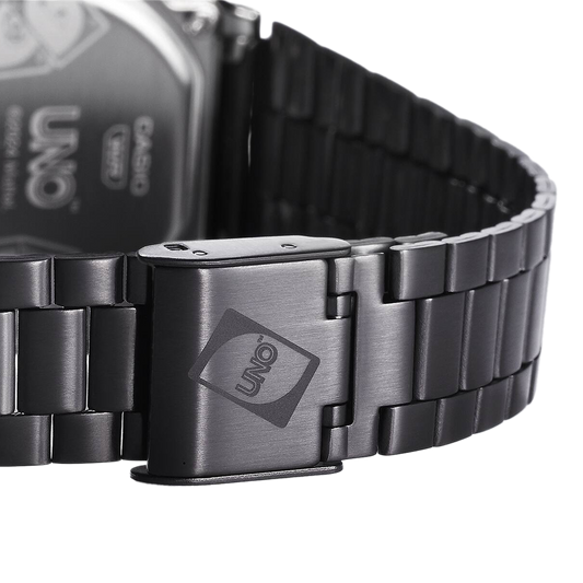 Casio Vintage x UNO Black Face IP S/Steel A168WEUC-1A
