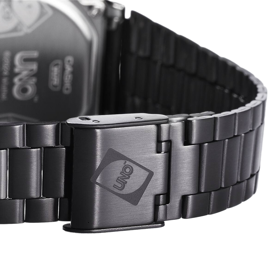 Casio Vintage x UNO Black Face IP S/Steel A168WEUC-1A