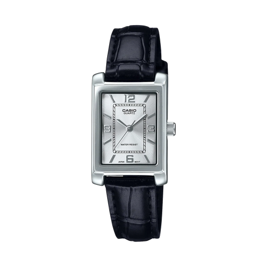 Casio Analogue Black Leather Band LTP1234LL-7A