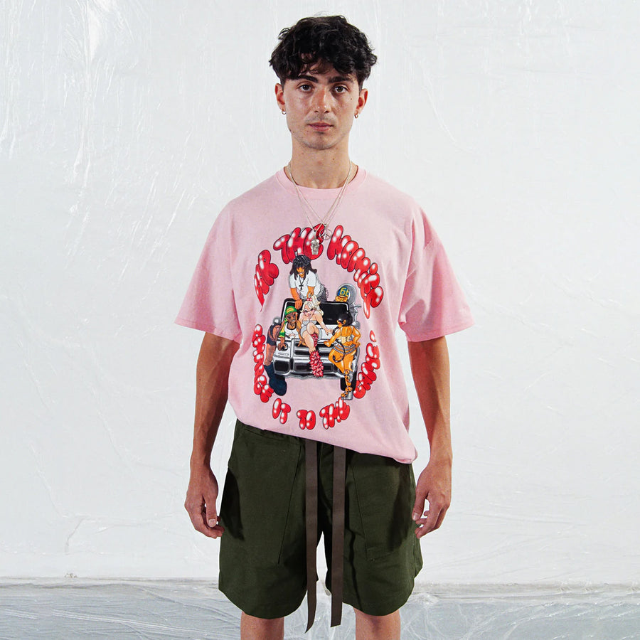 For The Homies Charge It T-Shirt Pink
