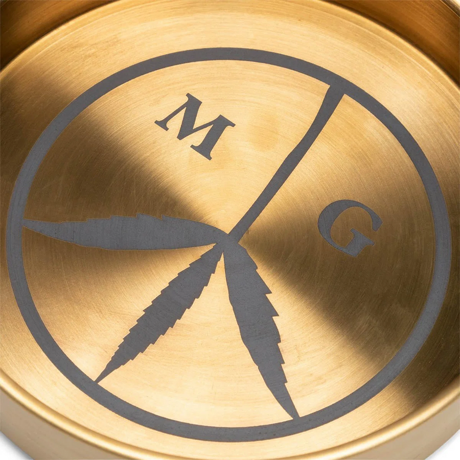 Mister Green Circle Peace Logo Tray Brass