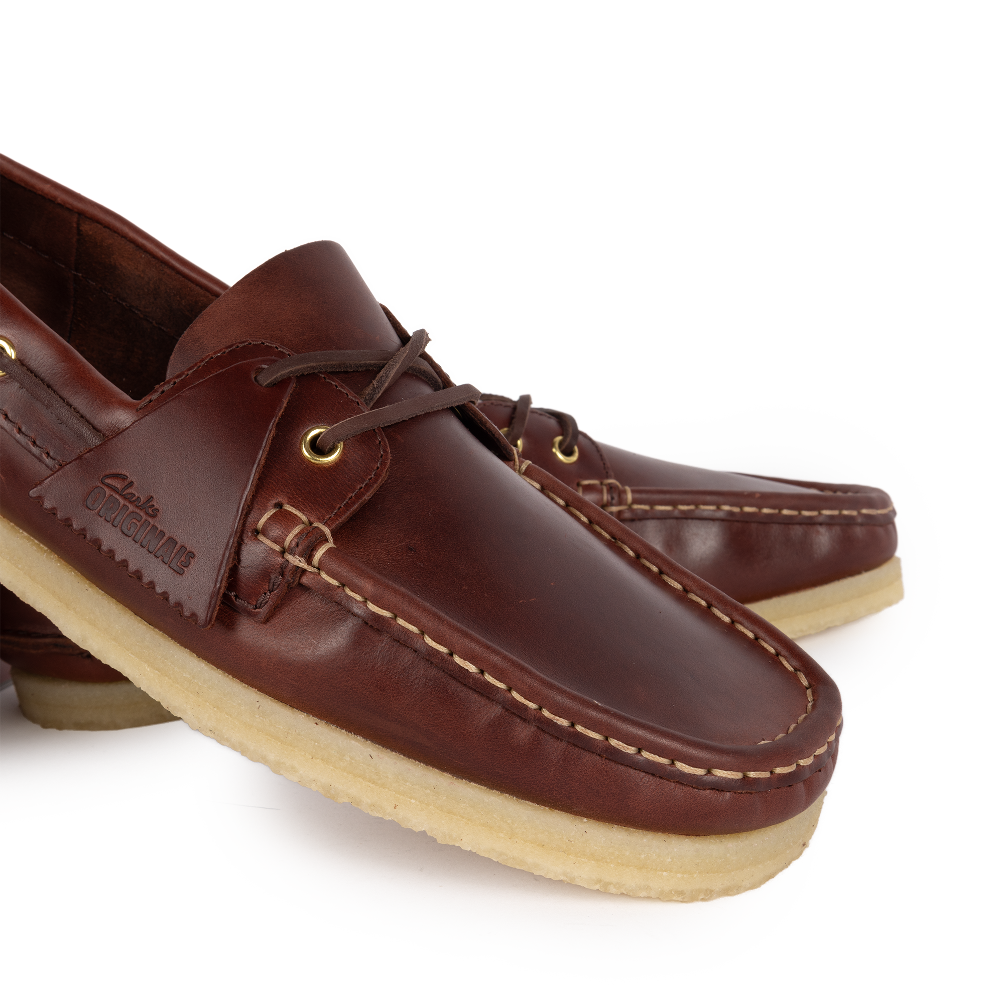 Clarks Originals Godney Boat British Tan Leather 26186503