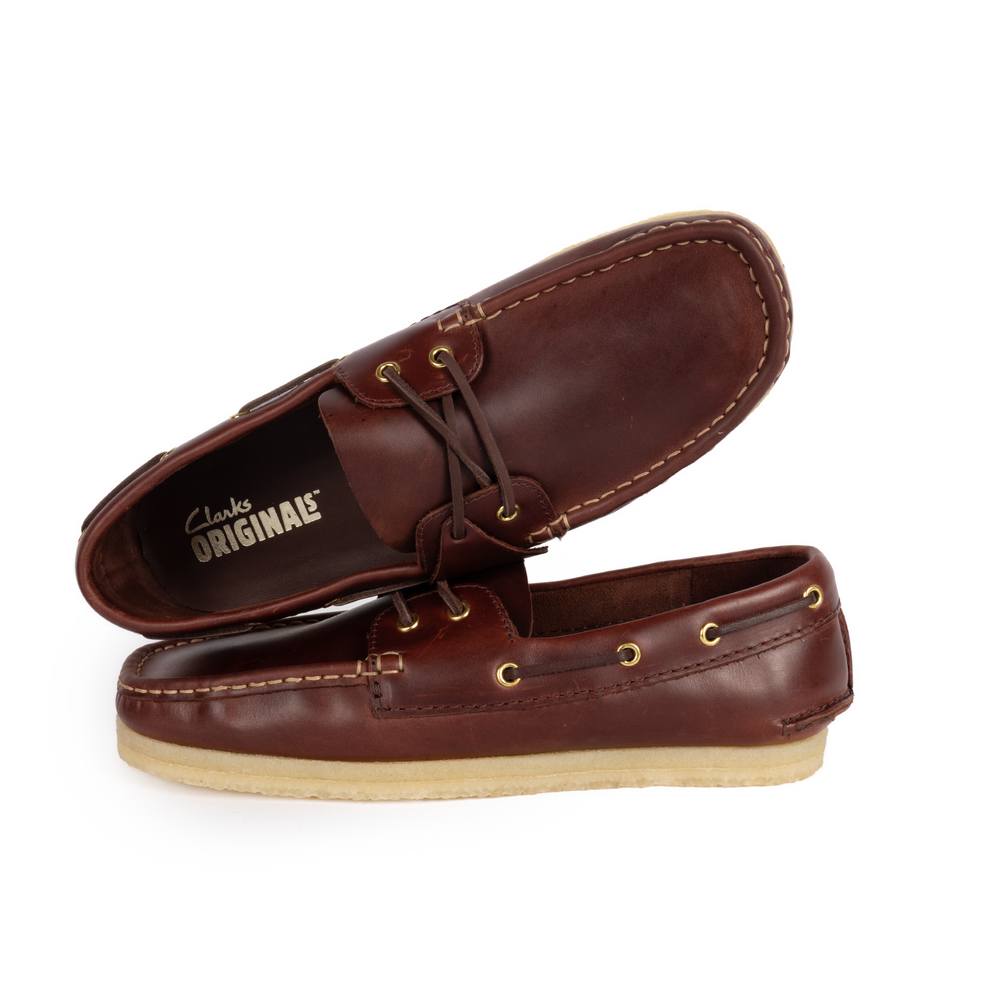 Clarks Originals Godney Boat British Tan Leather 26186503