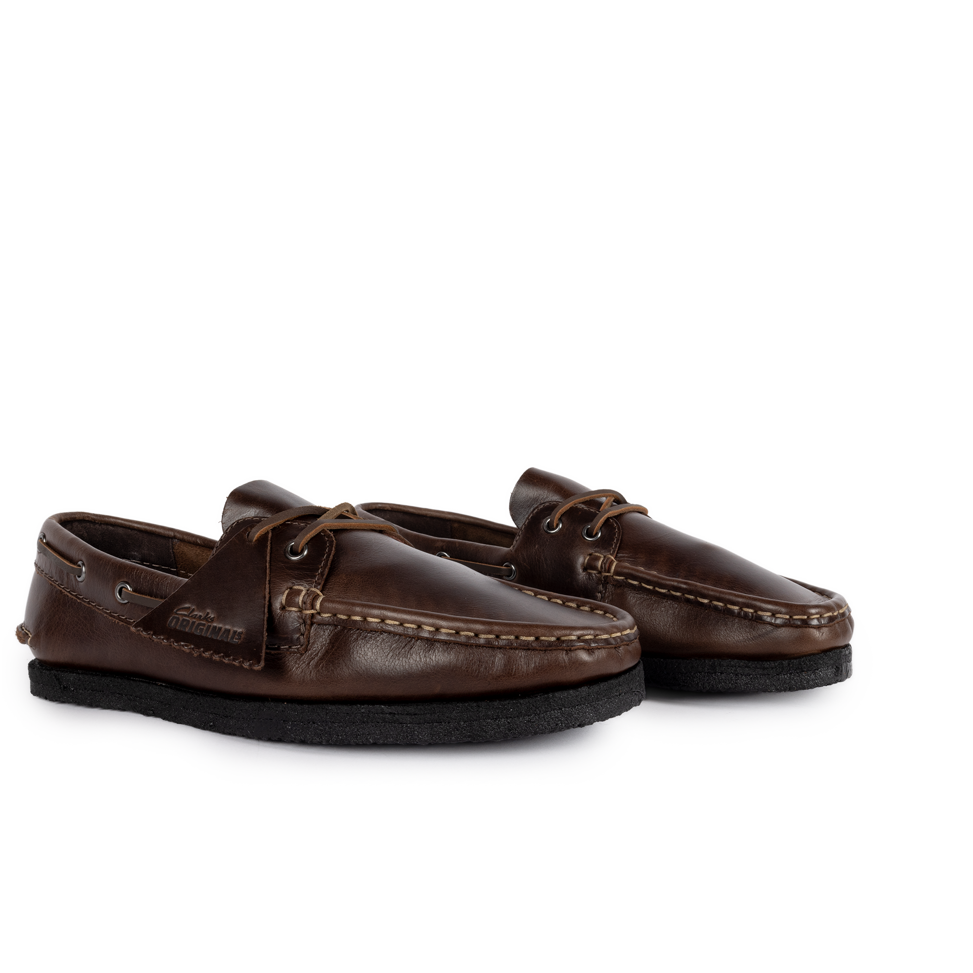 Clarks Originals Godney Boat Brown Leather 26185683