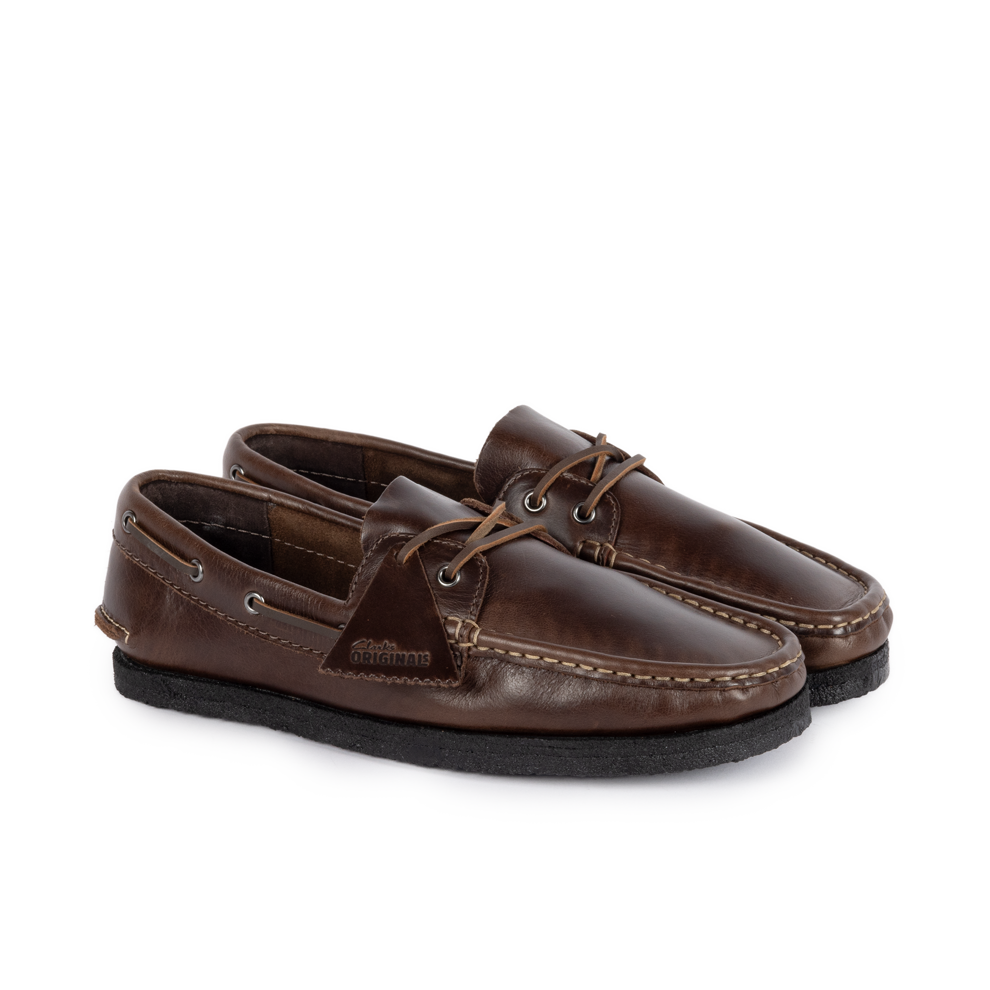 Clarks Originals Godney Boat Brown Leather 26185683