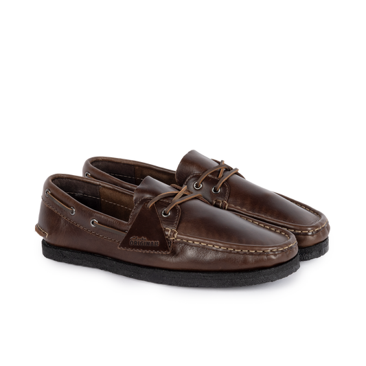 Clarks Originals Godney Boat Brown Leather 26185683