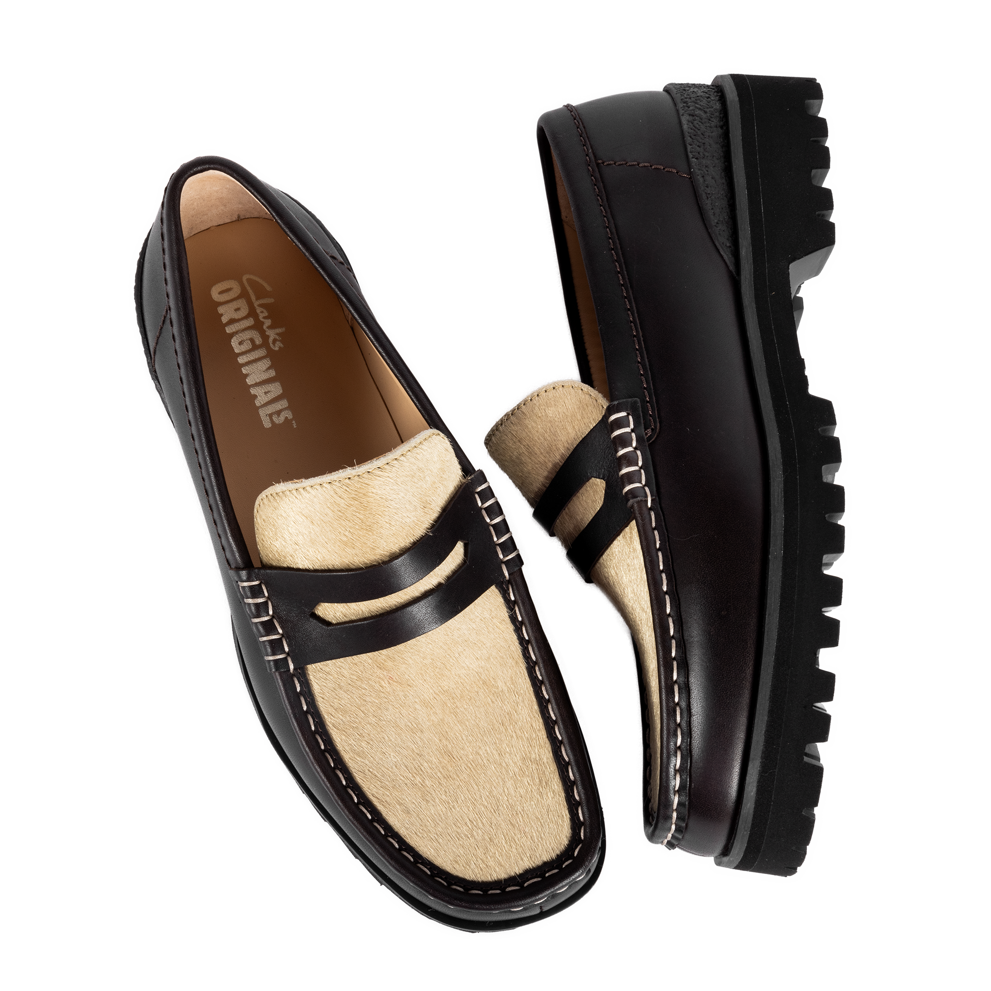Clarks Originals Yukoner Penny Brown Combi Leather 26185708
