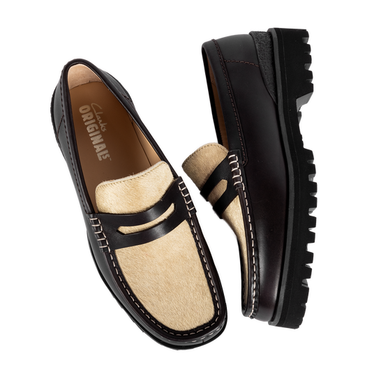 Clarks Originals Yukoner Penny Brown Combi Leather 26185708