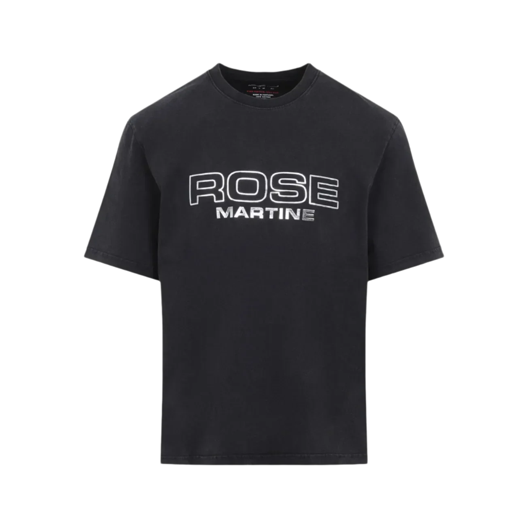 Martine Rose Classic T-Shirt Black Washed Black Rose Outline