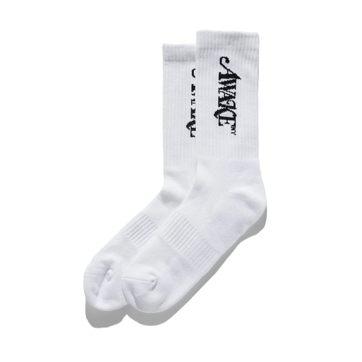 Awake NY Classic Logo Socks White