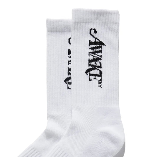 Awake NY Classic Logo Socks White