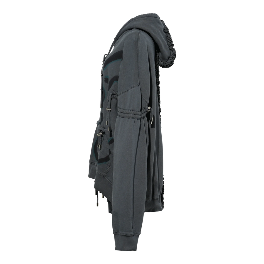 Collina Strada Charcoal Flower Burst Hoodie