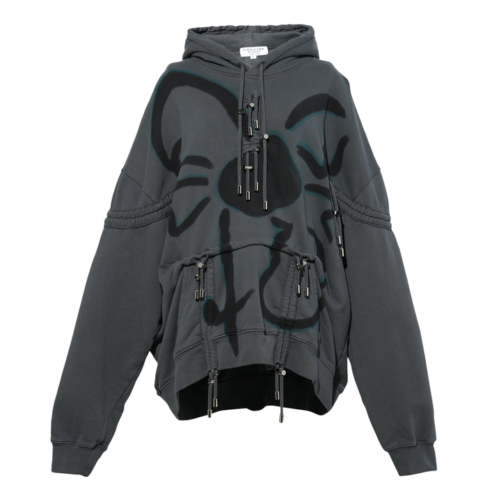 Collina Strada Charcoal Flower Burst Hoodie