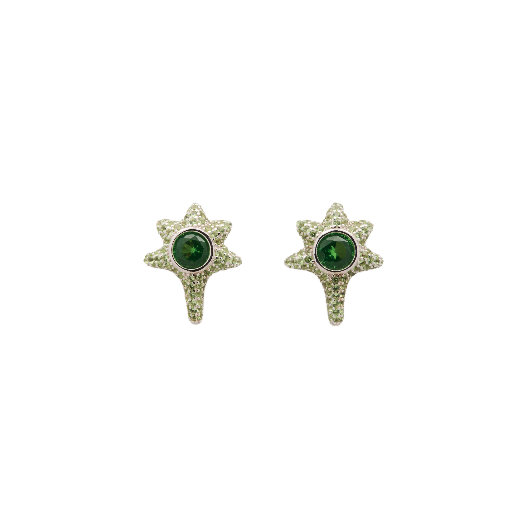 Collina Strada Coral Studs Earrings Apple Green