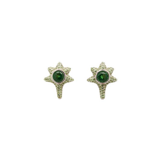 Collina Strada Coral Studs Earrings Apple Green
