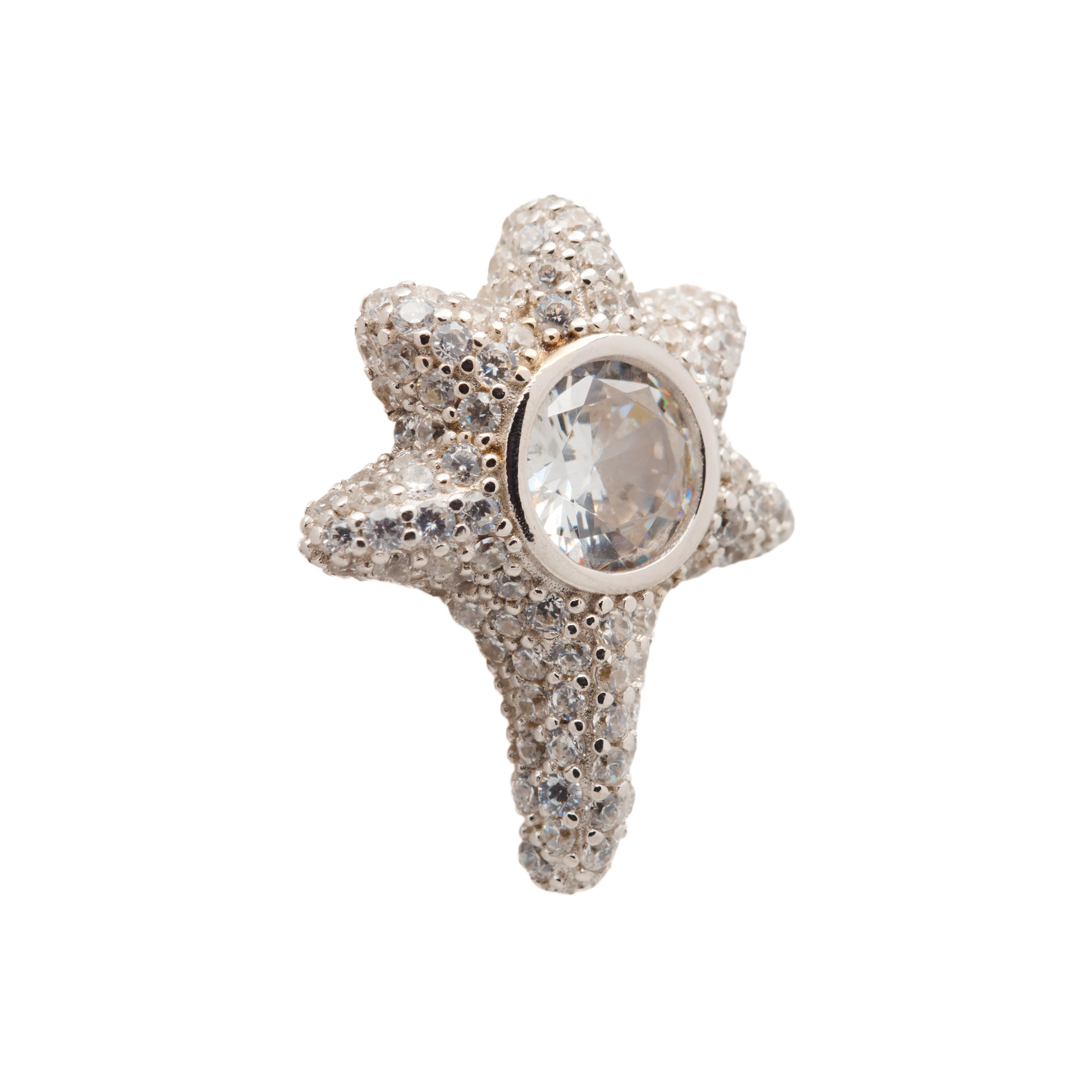 Collina Strada Coral Studs Earrings Crystal Clear