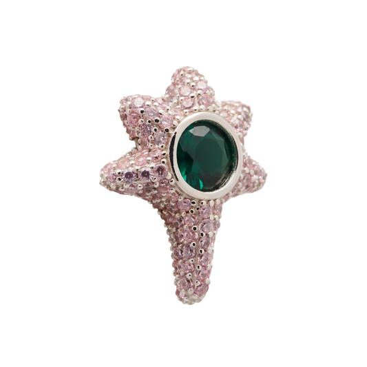 Collina Strada Coral Studs Earrings Emerald Pink