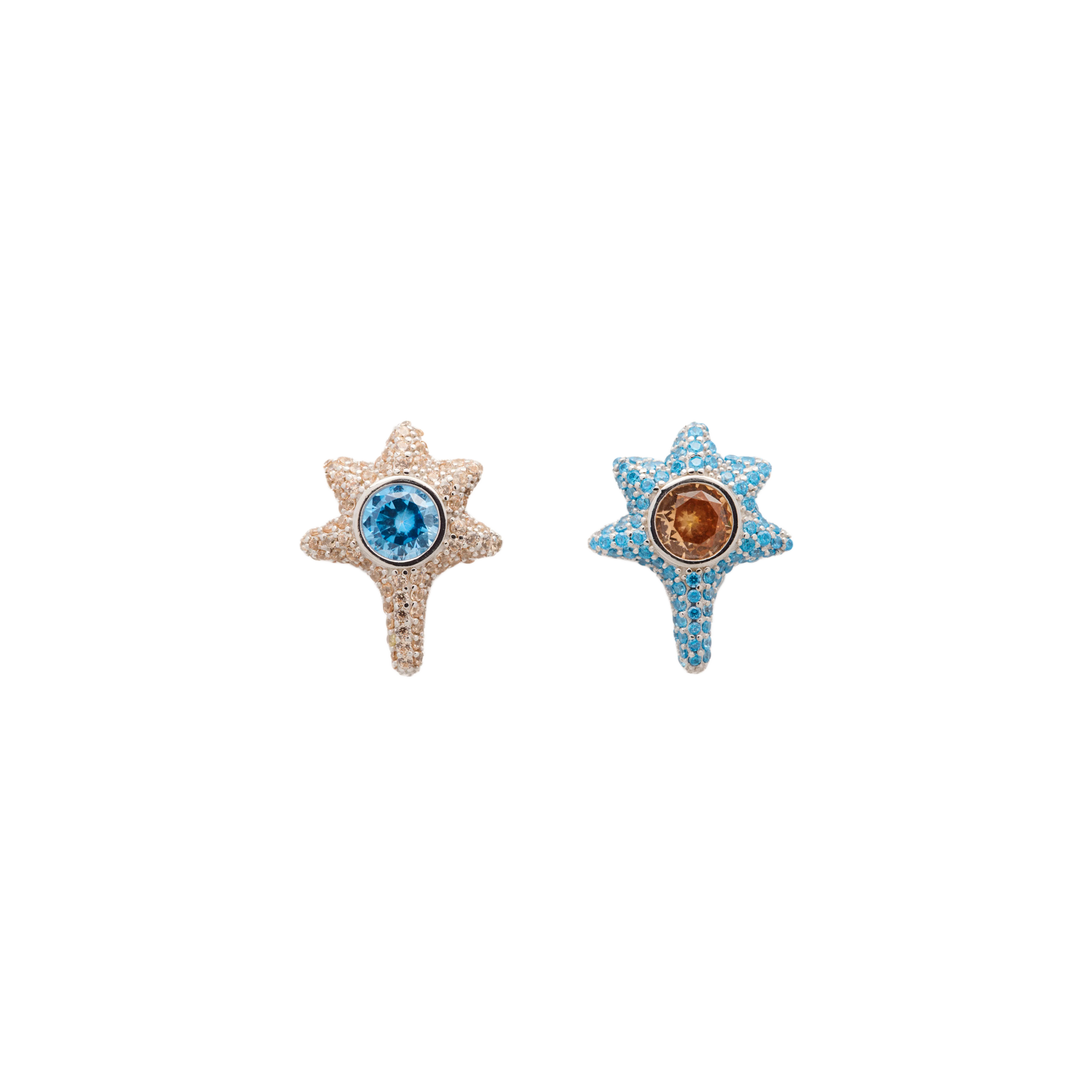 Collina Strada Coral Studs Earrings Sky Sand